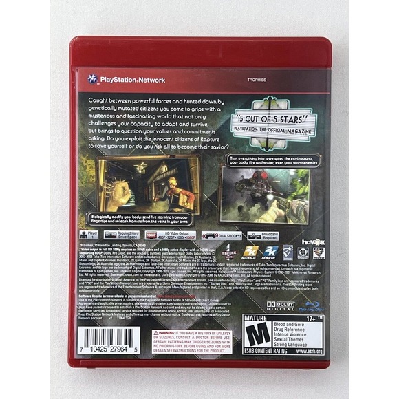 BioShock 1 & 2 PS3 Sony Playstation 3 Bundle Lot Fast Ship - Picture 3 of 7